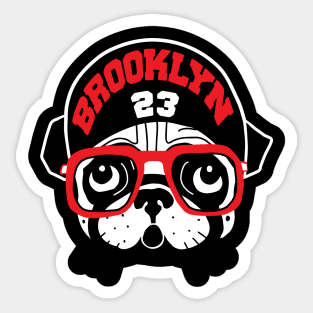 Brooklyn Pug 23 Sticker